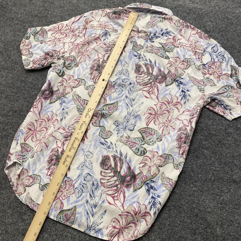 Tommy Bahama Reverse Print Floral Hawaiian Button Shirt Mens Small Lyocell - Picture 7 of 8